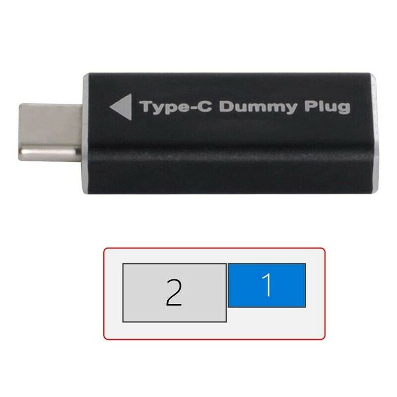 Virtual Display Adapter Type-C DDC EDID Dummy Plug USB-C Headless Ghost DisplaJ2