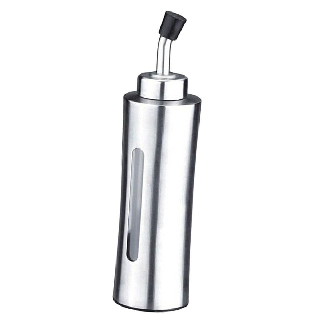 Stainless Steel Olive Oil Vinegar Dispenser Sauce Cruet Container 240ml #4