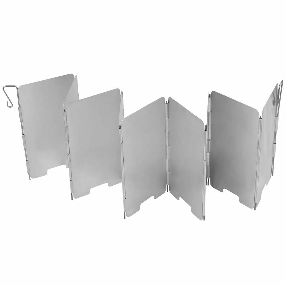 9 Plates Foldable Outdoor Camping Cooking Cooker Gas Stove Wind Shield Screens