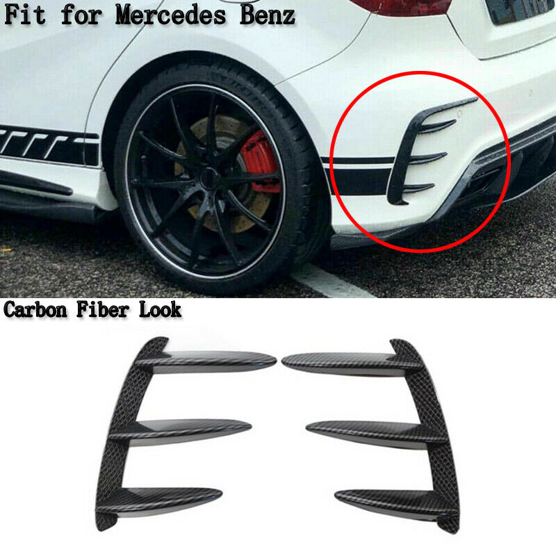 Carbon Fiber Car Bumper Fin Canard Splitter Diffuser Spoiler For Mercedes Benz