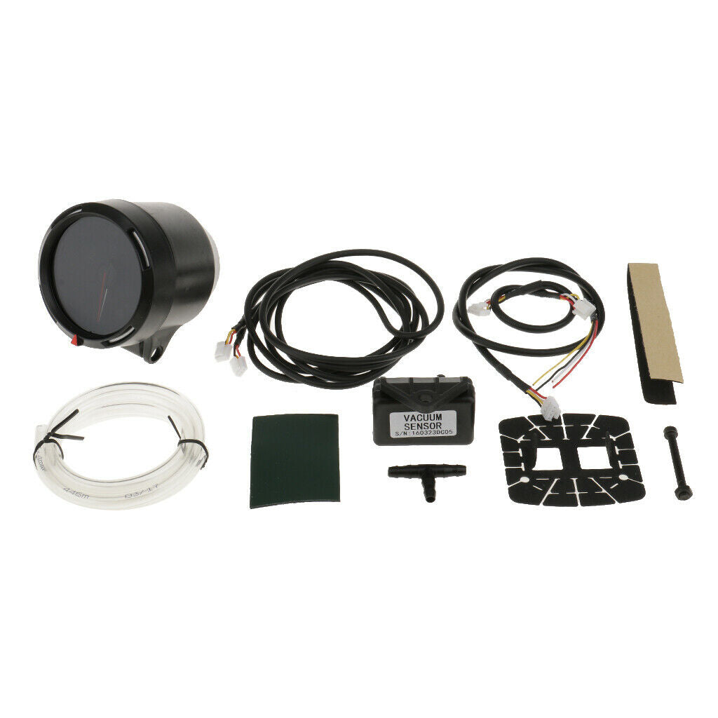 Universal 60mm 2.4inch Black 7 Color LED Vacuum Ratio Gauge