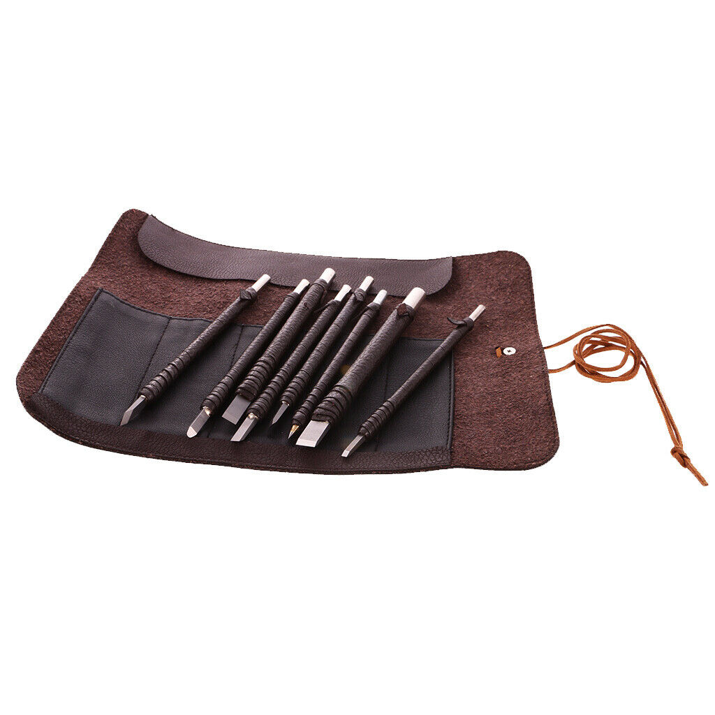 Set Of 8 Pieces Stone Wood Carving Seal Engraving Set Hobby Craft Tool