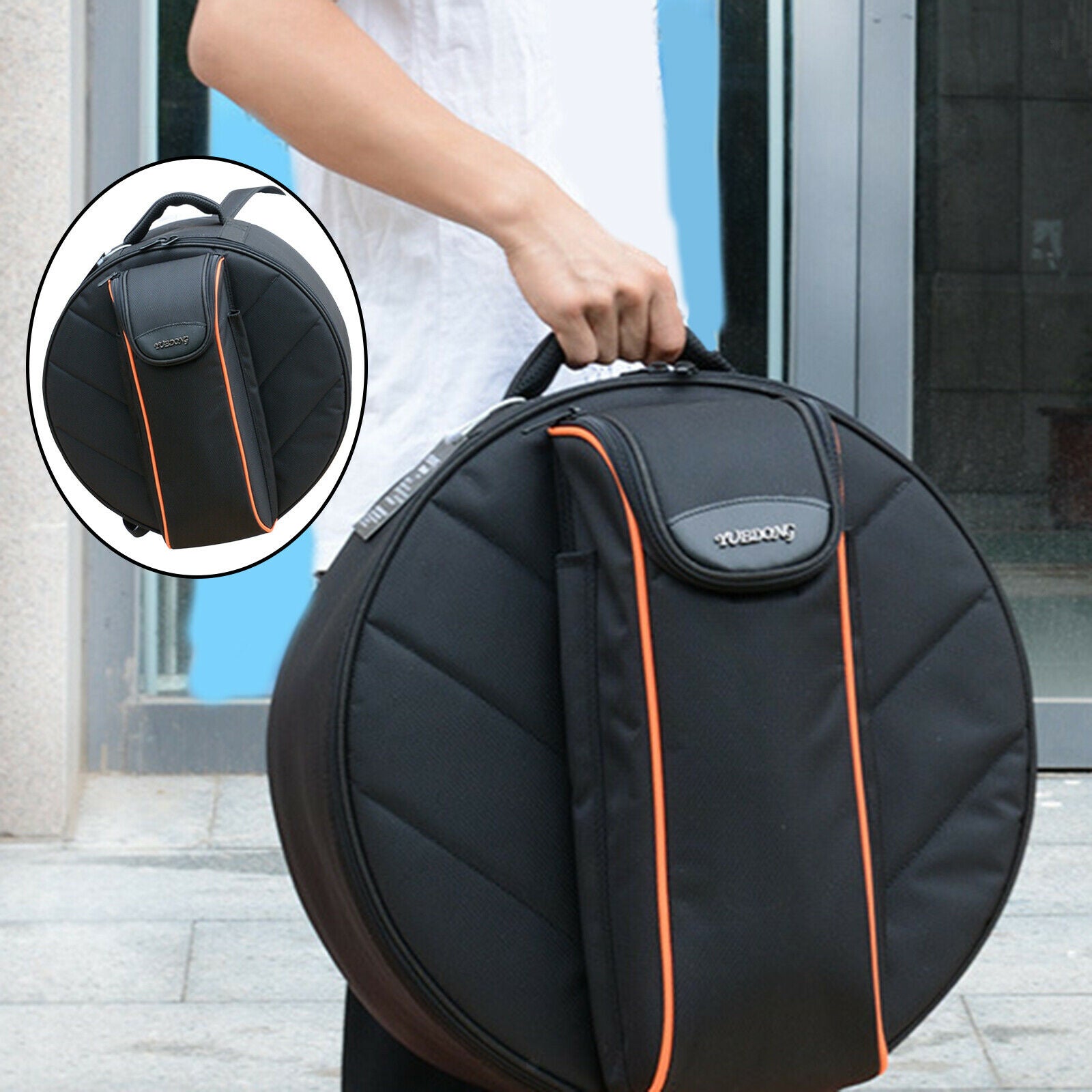 Compact Oxford Cloth 14in Snare Drum Bag Backpack Shoulder Bag Drum Practice Bag
