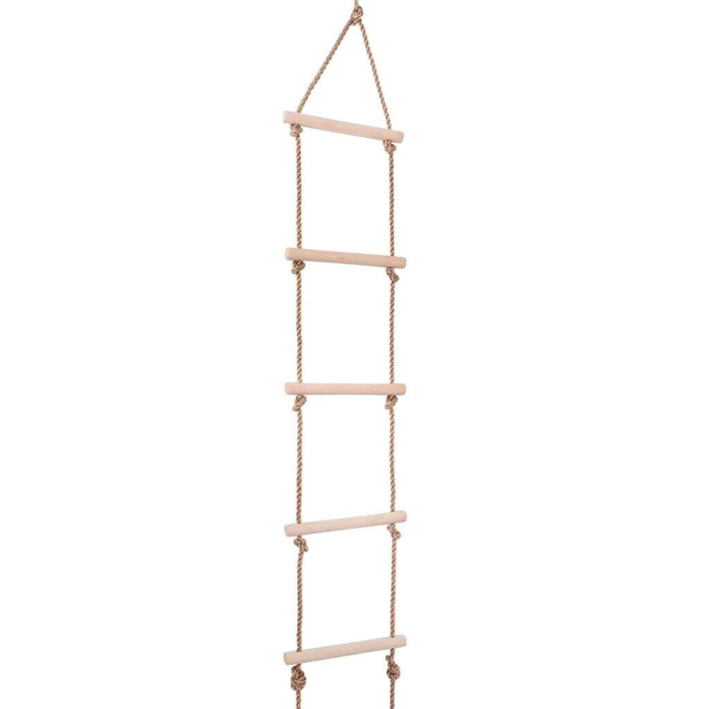 5.7 Feet Rope Ladder with 5 Rungs for  , Climbing Game for Swing
