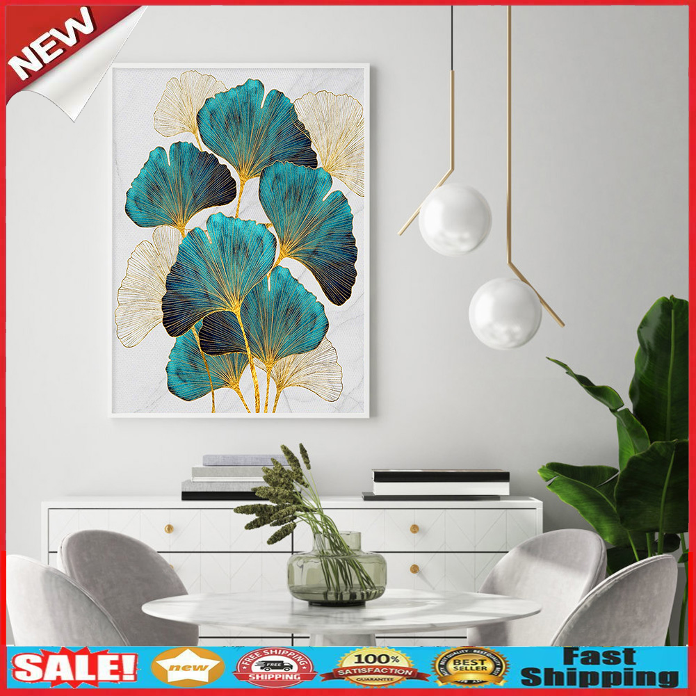 DIY Full Square Drill Embroidery 5D Green Leaves Diamond Painting Ornaments @