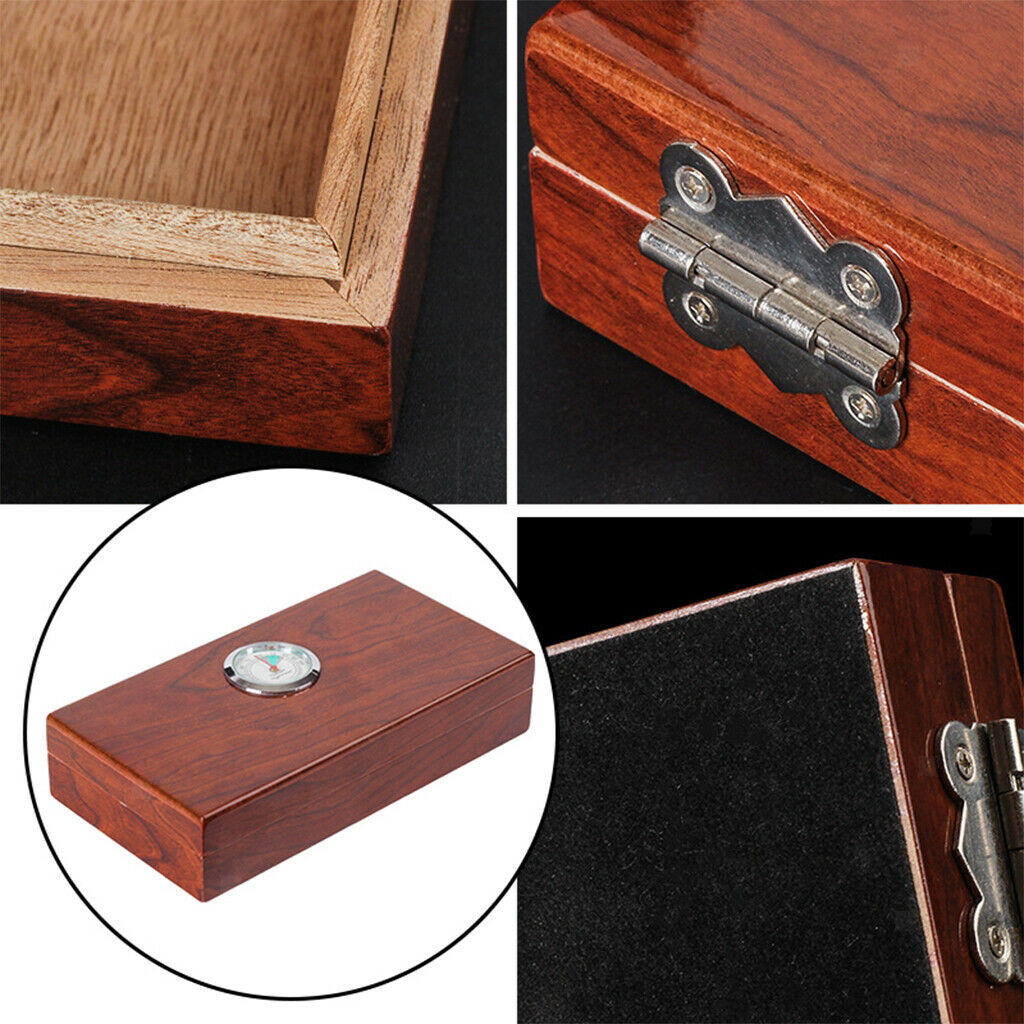 Handcrafted Travel Cedar Wood Cigar Humidor Humidifier Storage Case Box Gift