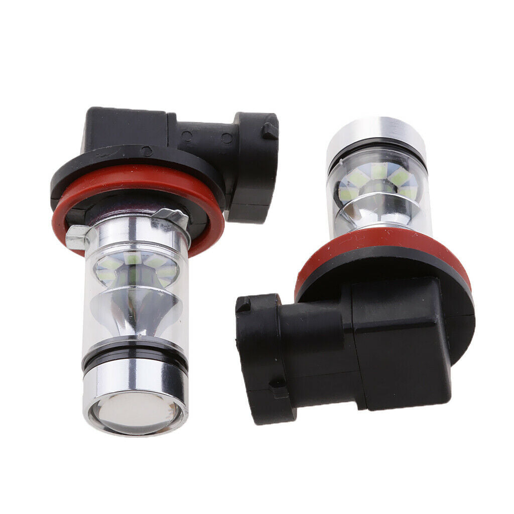 2 Pieces H11 100W Car Fog Driving Light LED Bulbs High Power Ice Blue