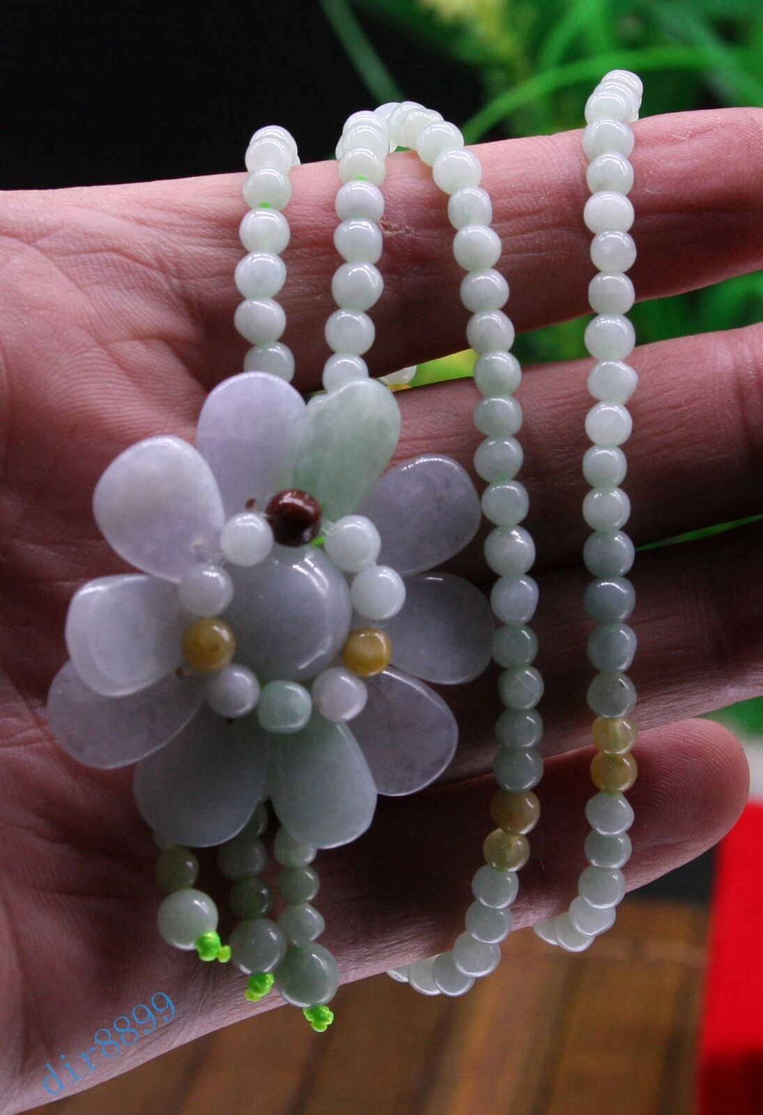 Certified Yellow Natural A Jade jadeite Dragon Petal Pendant Necklace èŠ±ç“£é¡¹é“¾