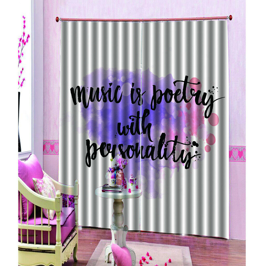 Purple Hand-Painted Curtain Printing Blackout Curtains for Bedroom 150x166cm