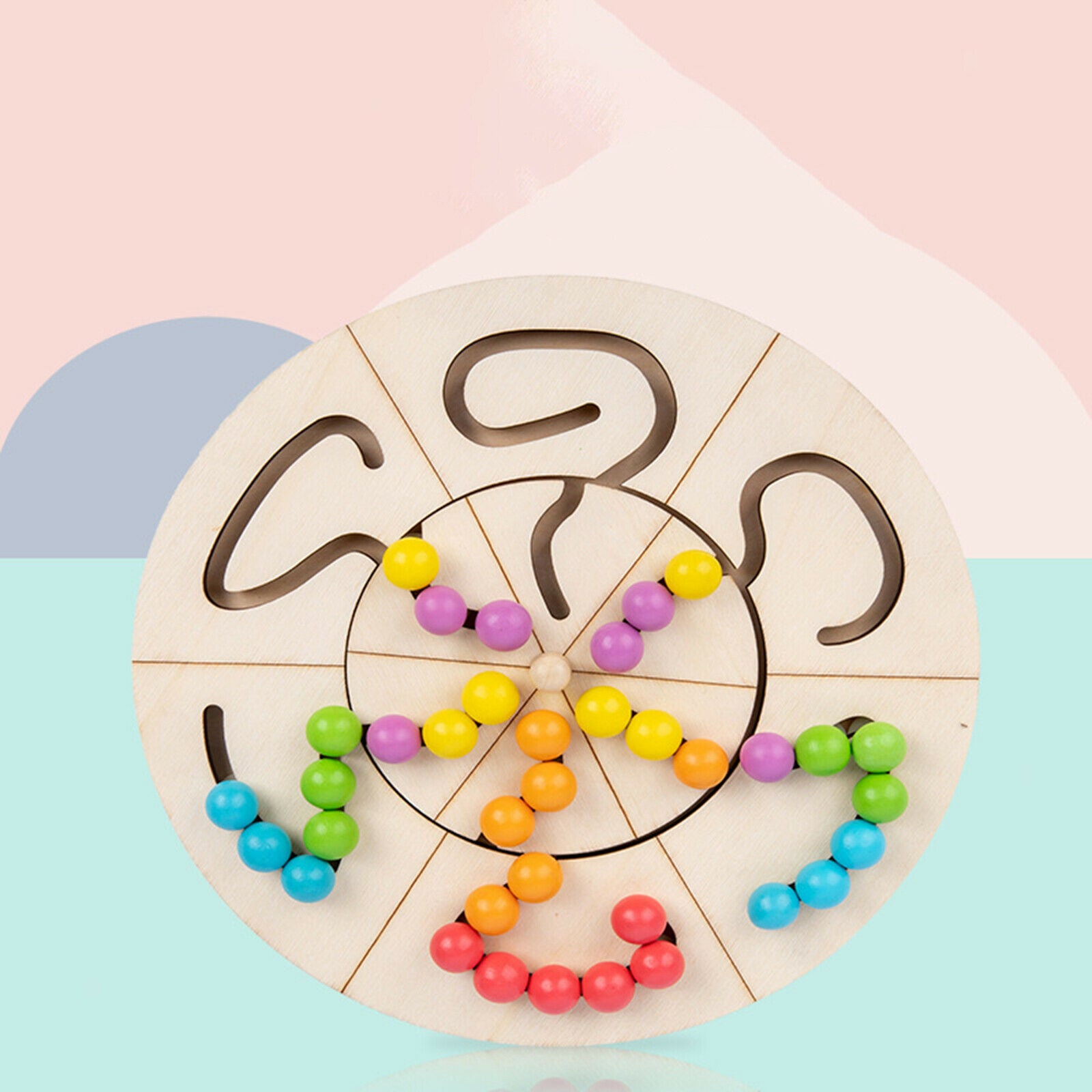 Bead Maze Puzzle Toys DIY Multifunctional Toddlers Learning Colour Cognitive
