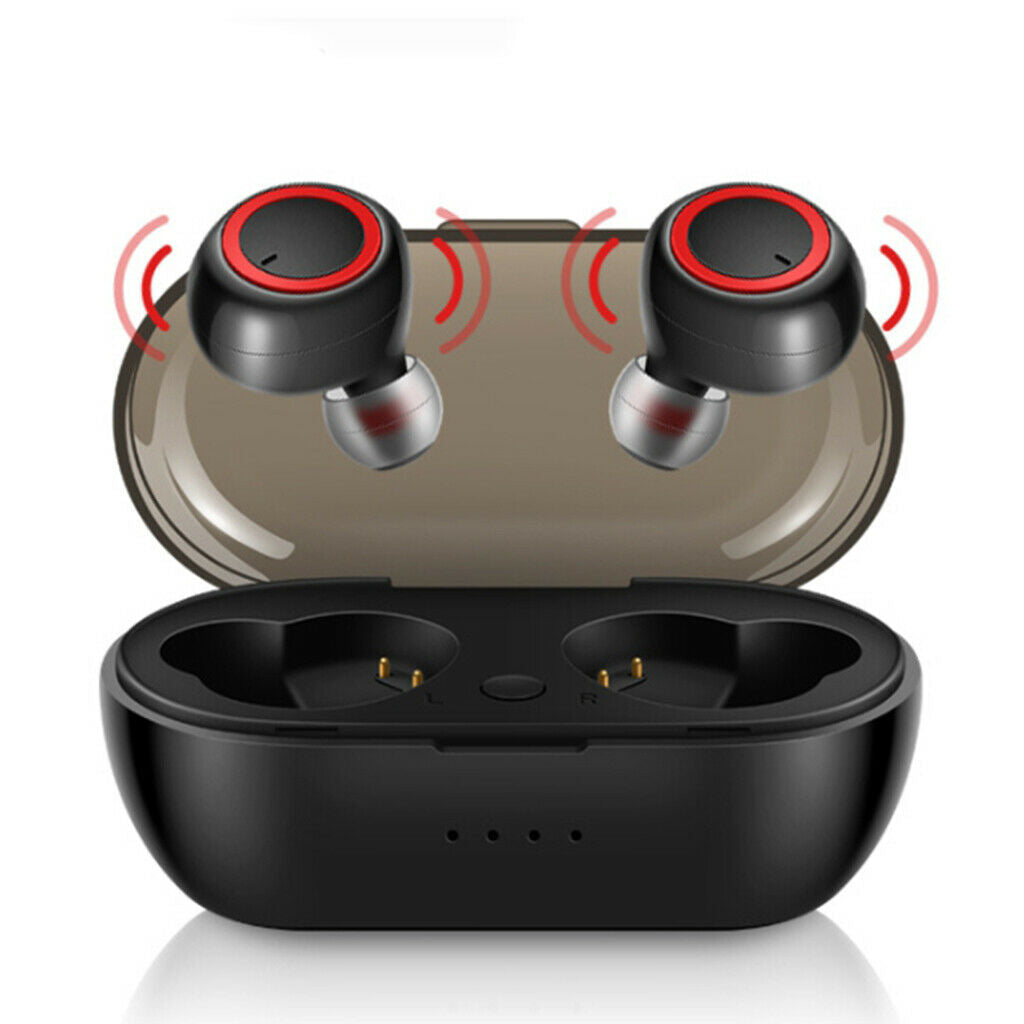 Wireless Bluetooth Earphones Headphones Earbuds Built-in Mic w/ Charging Case