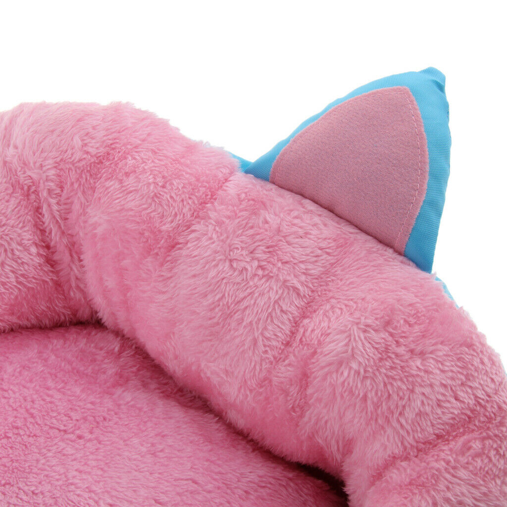 Pet Winter Warm Nest Cat Kitten Dog Kennel Bed Sofa Sleeping Bag Pad Pink
