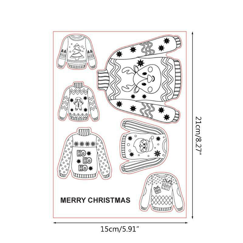 Christmas Sweater Embossing Clear Stamp for Scrapbook Album Paper Card