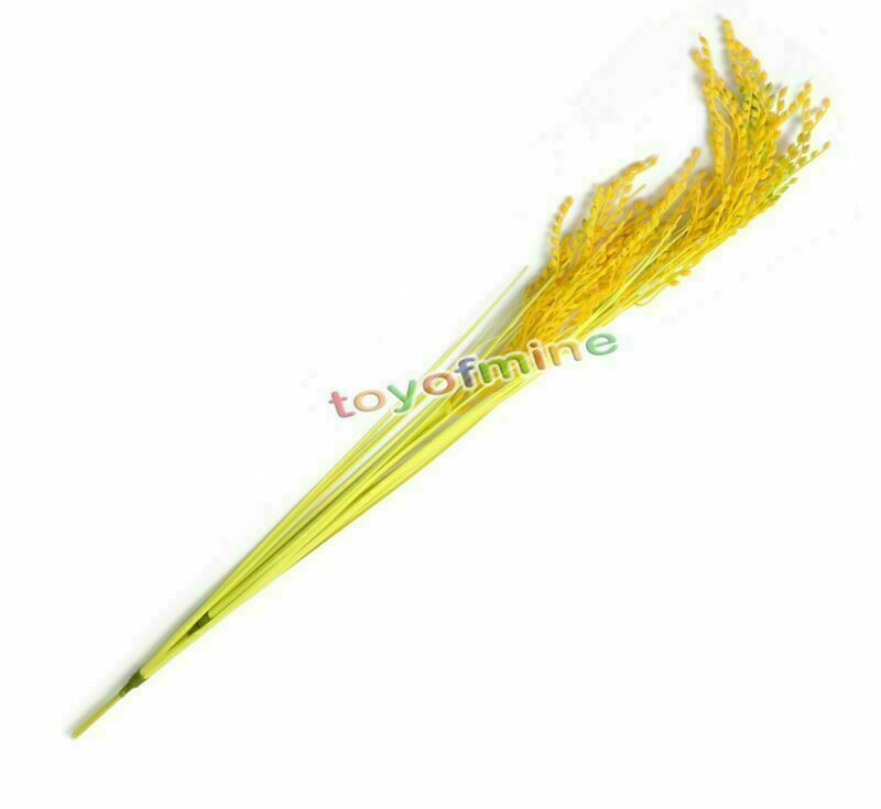 1pcs Long artificial wheat panicle rice flower lifelike paddy bumper harvest
