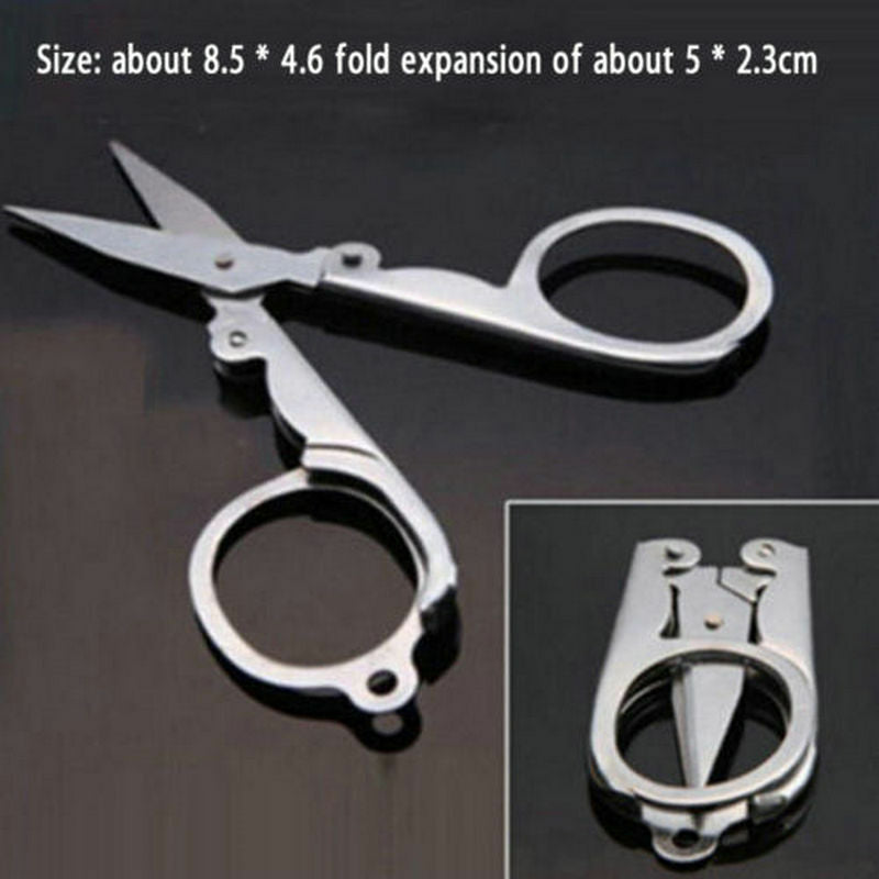 Stainless Steel Handy Folding Pocket Travel Small Cutter Crafts Sewing Scissors