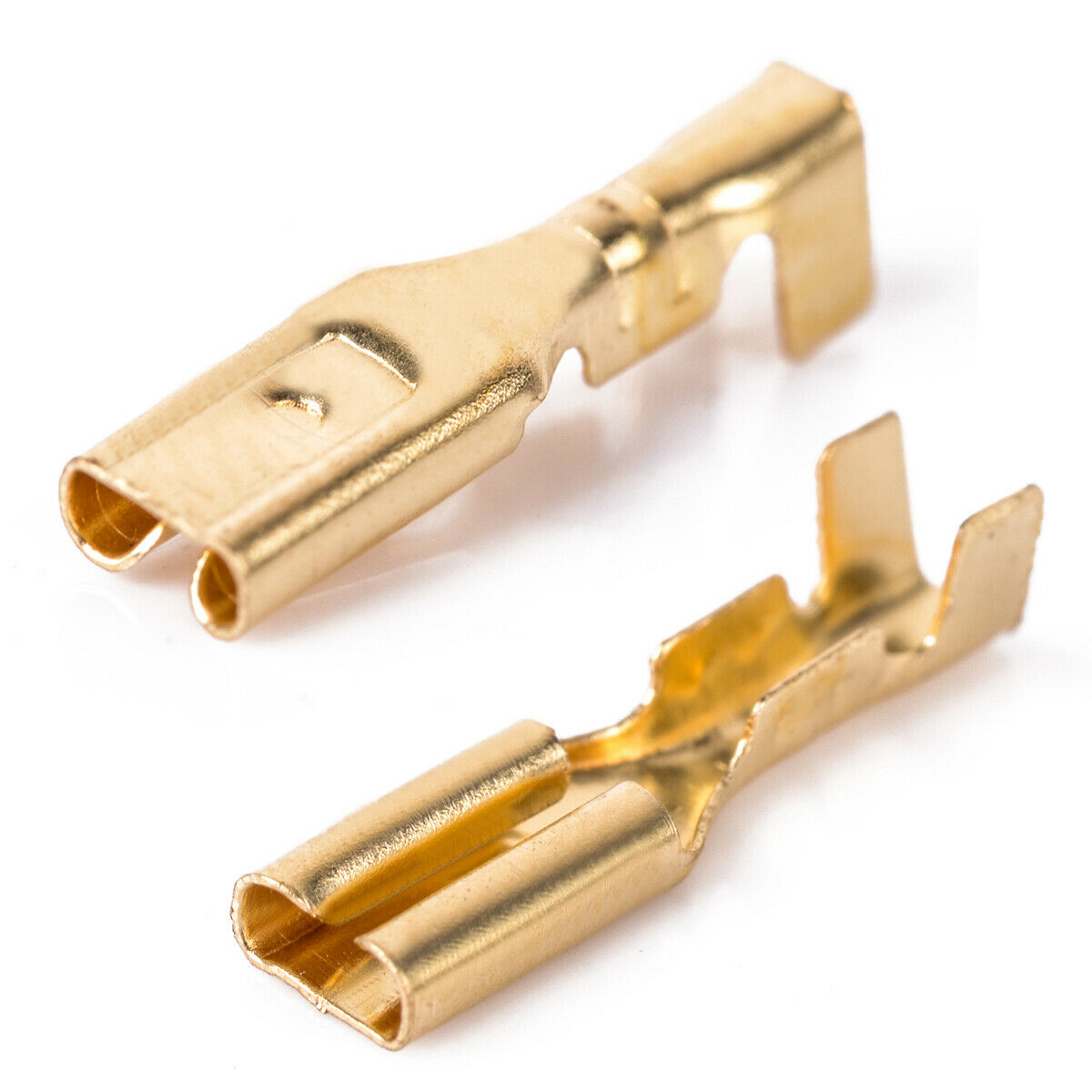 100x 2.8mm Crimp Terminal Female Spade Connectors w/ Insulating Sleeve AWG 22-16
