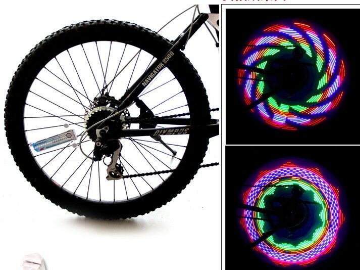Cycling Bike Bicycle Tire Wheel Valve 16 Led Flash Light With 32 kinds of change