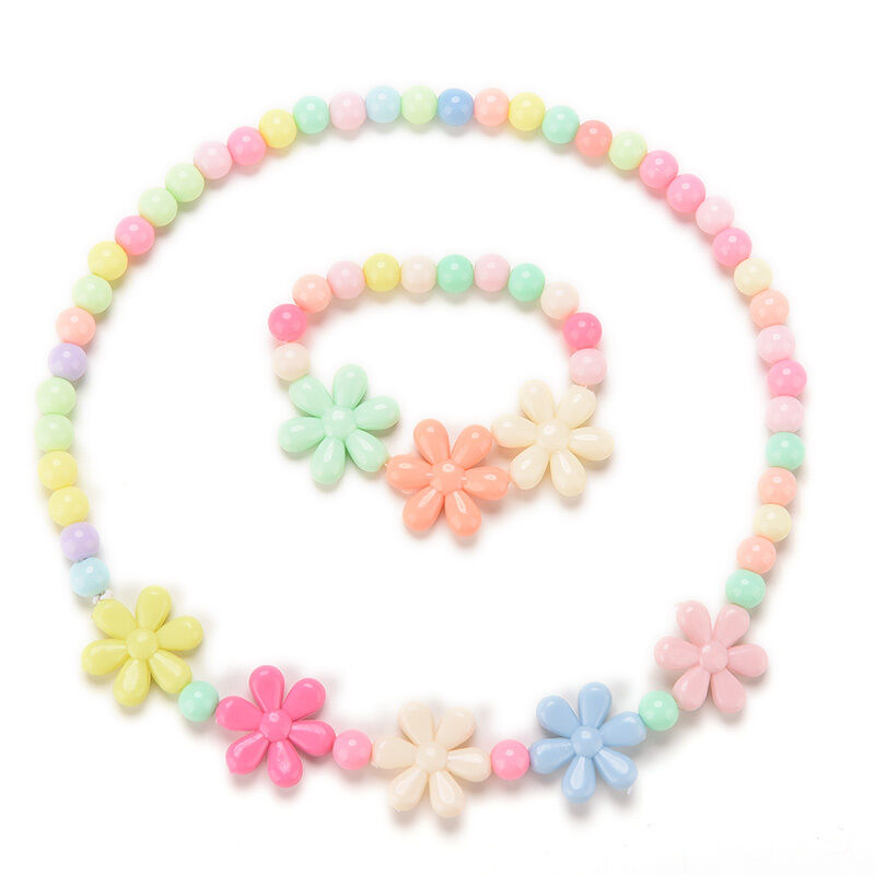 Baby Toddlers Necklace & Bracelet Flower Kids Gift Party Jewelry Baby EOBD