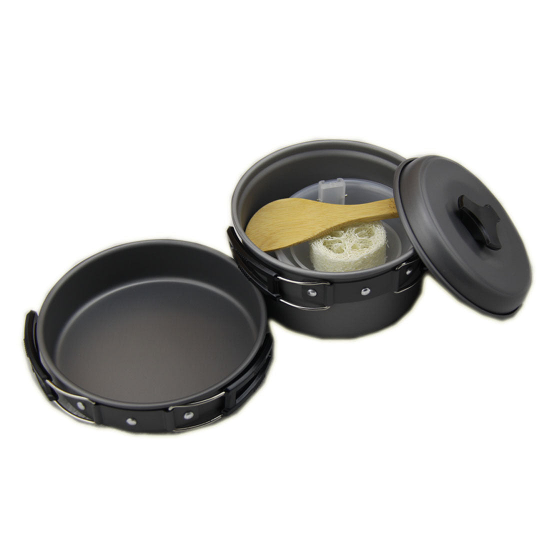 Outdoor Camping Hiking Cookware Portable Aluminium Alloy Picnic Cooking Pot Set