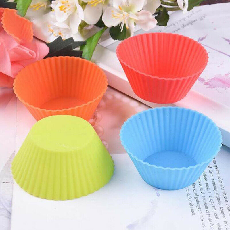 Random Mixed Color Silicone Cake Cupcake Tool Bakeware Baking Molds Cup C.l8