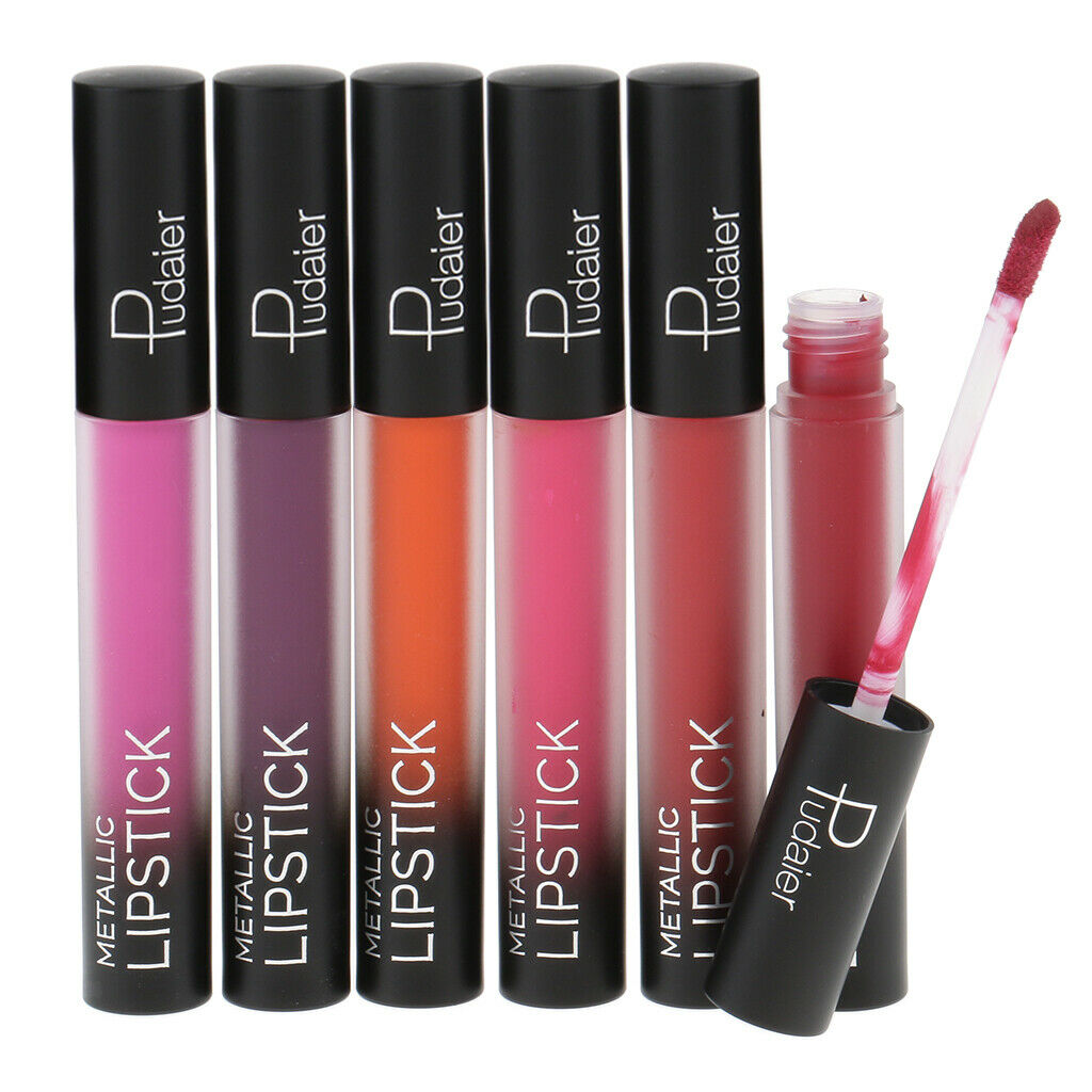 6 Color Beauty Liquid Lipstick Matte Shimmer Lip Gloss Waterproof Makeup 13-18