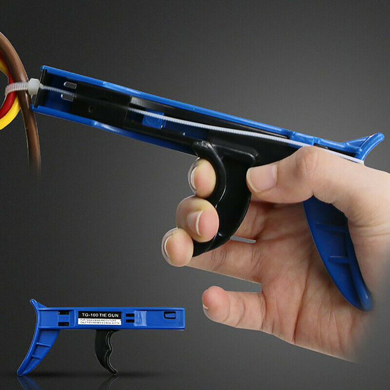 Cable Zip Gun Installation Nylon Fastener Tensioner Tie Cutting Line Tight T XC