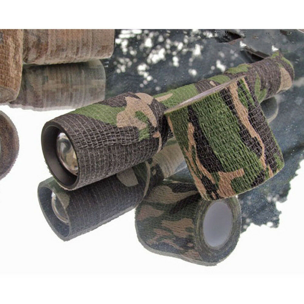 1* Roll 4.5M self-adhesive stretch tape non-woven camouflage bandage for hunting