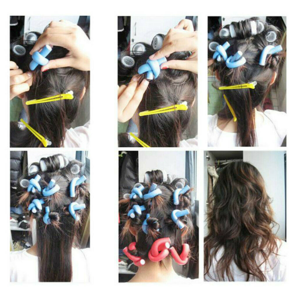 42pcs Bendy Rollers Hairdressing Soft Foam Hair Dresser Salon Curlers