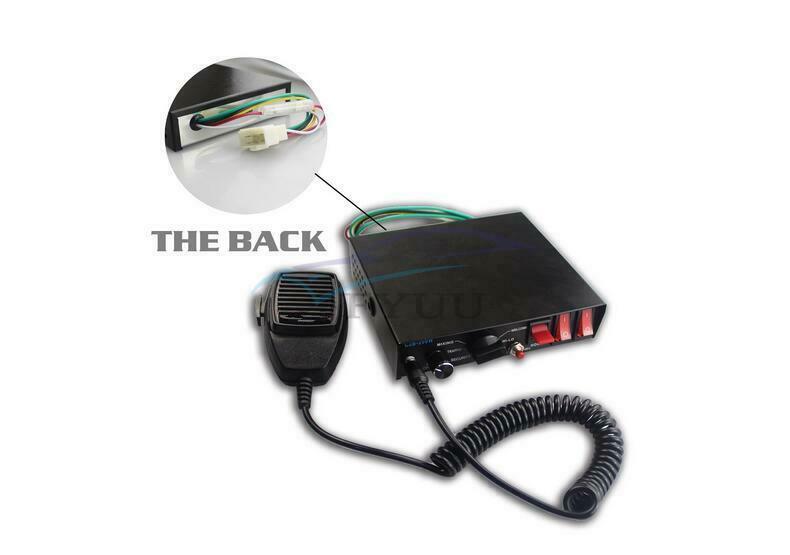 12V Vehicle Mic Speaker System 9 Modes Emergency Sound Siren Amplifier Box Unit
