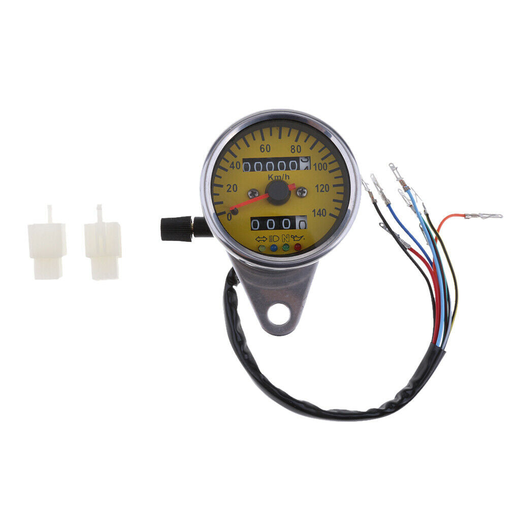 60mm Motorbike Universal LED Speedometer Gauge with Four Indicator Functions