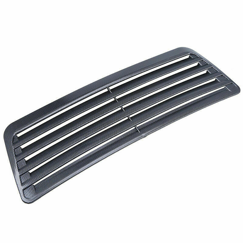 Car Auto Hood Air Flow Intake Grill Scoop Decor Vent Bonnet Cover Carbon Fiber