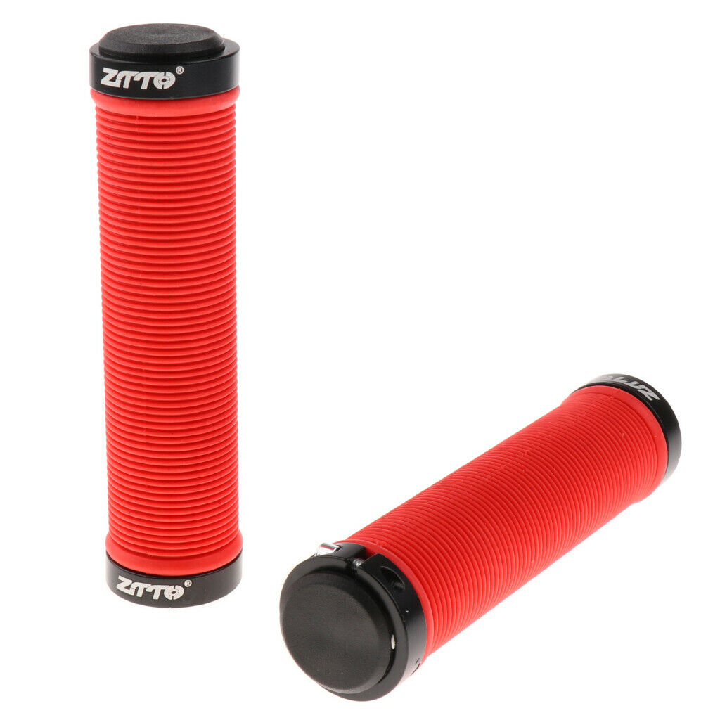 4 Anti-slip Gel  Handlebar Grips MTB BMX Fix Gear Bike Double Lock-on