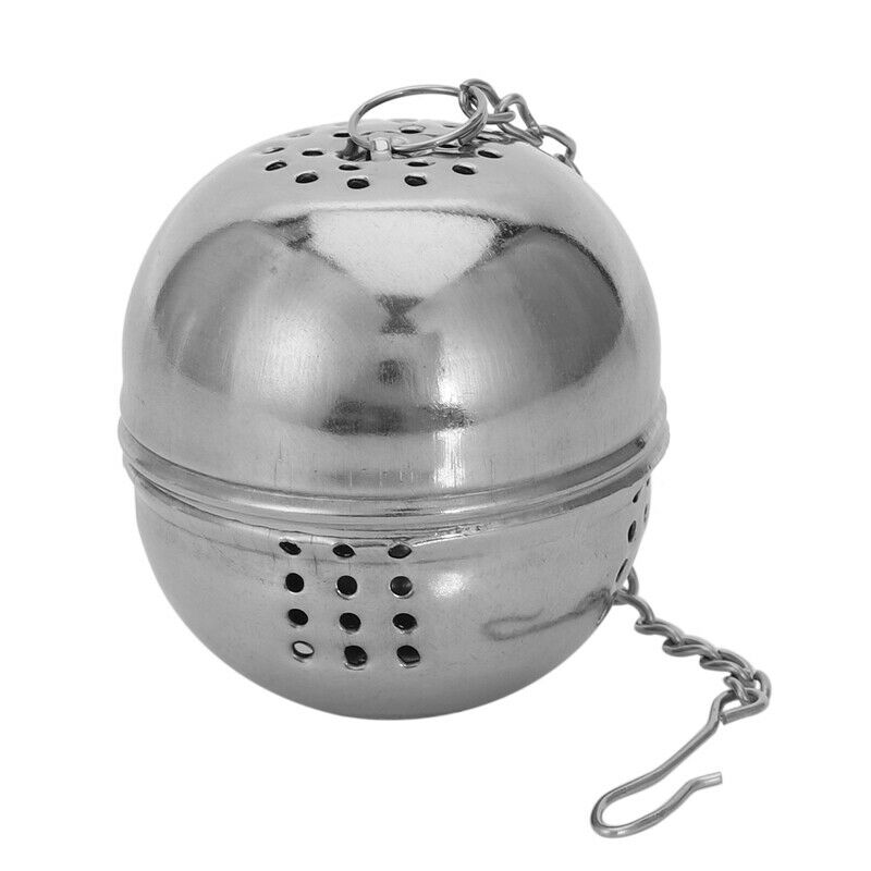 Stainless Steel Egg Shaped Tea Kettles Infuser Strainer Locking Spices Ball P3K2