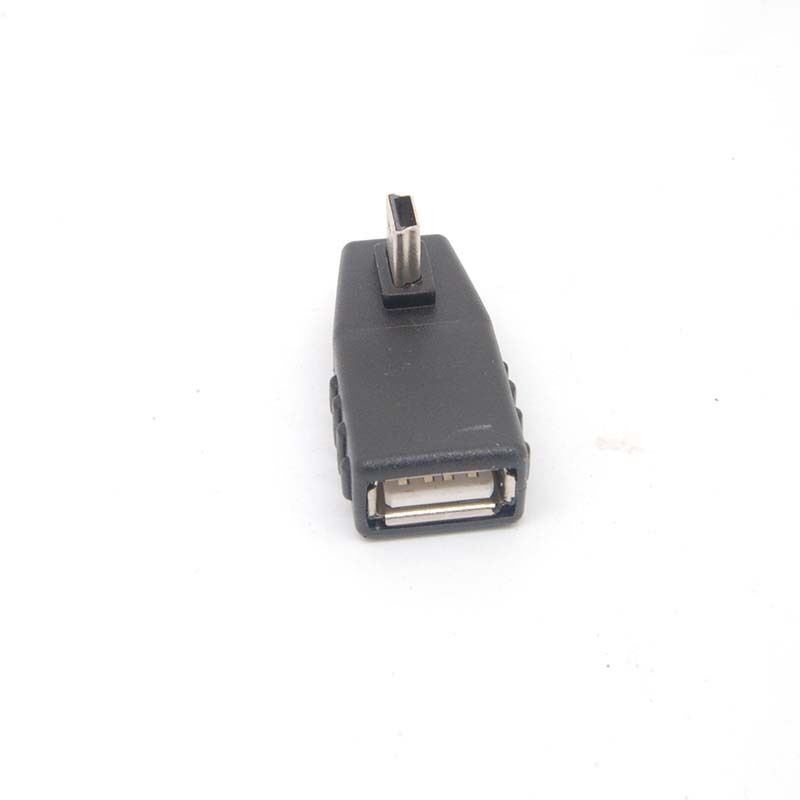 10pcs 90 Degree left  A Female to 5-pin B Male Mini USB OTG Host adapter USB2.0