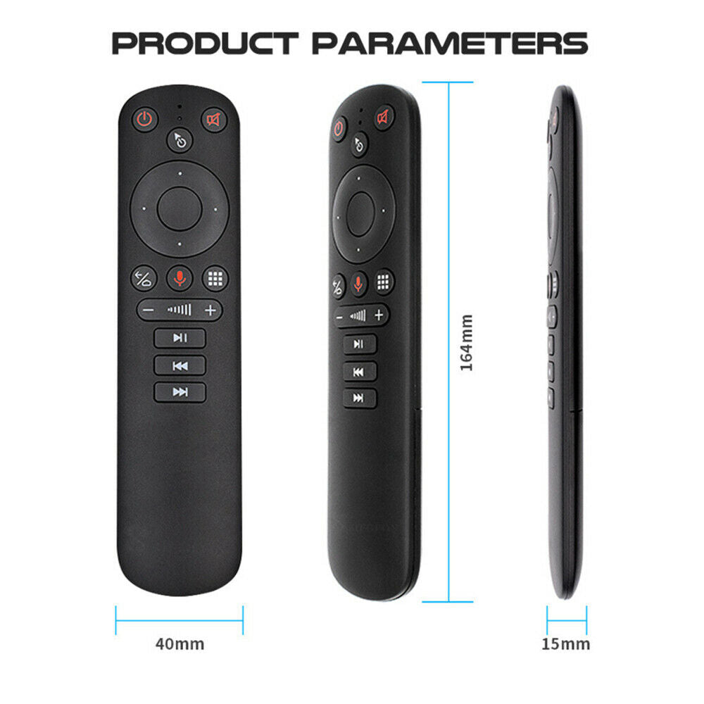 Wireless Fly Air Mouse IR Learning 2.4GHz Smart Voice Remote Control for TV Box