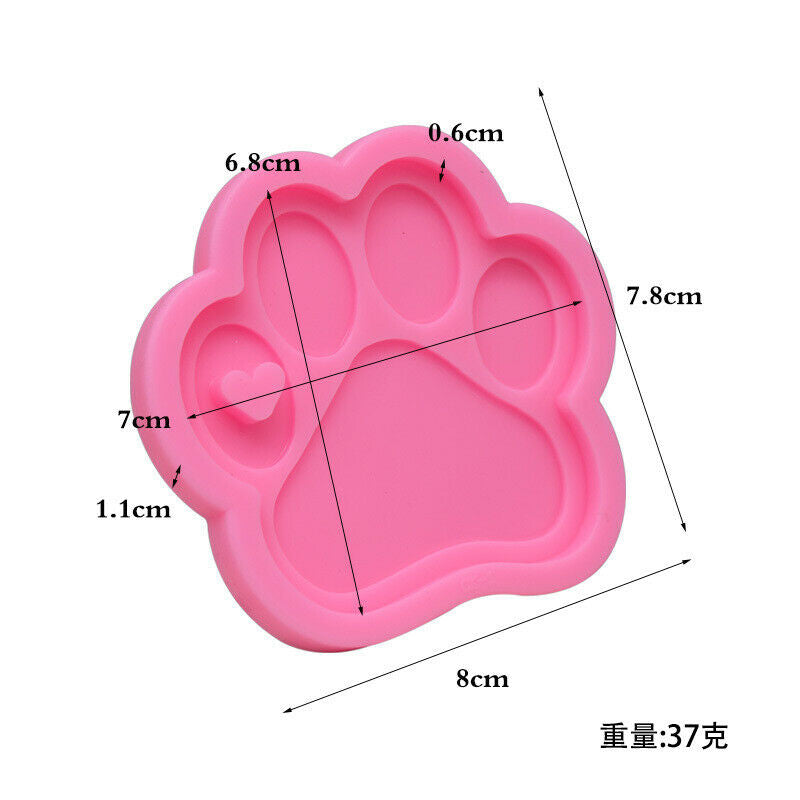 Bear Paw Crystal Silicone Mold DIY Epoxy Casting Keychain Jewelry Pendant Craft