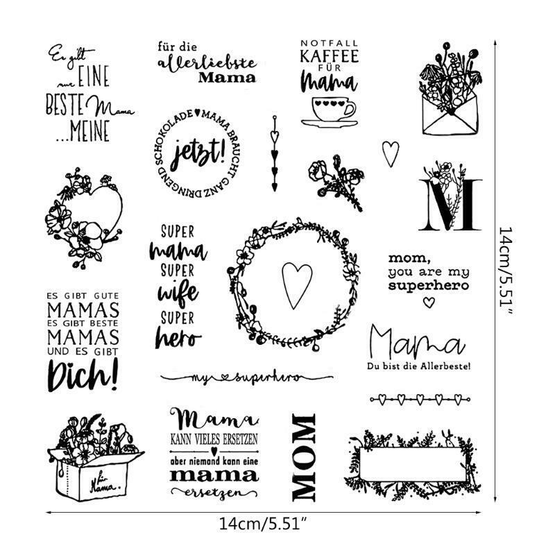 Multi Types Wishes Lettering Clear Stamps Elegant Card Making Stamps for Card