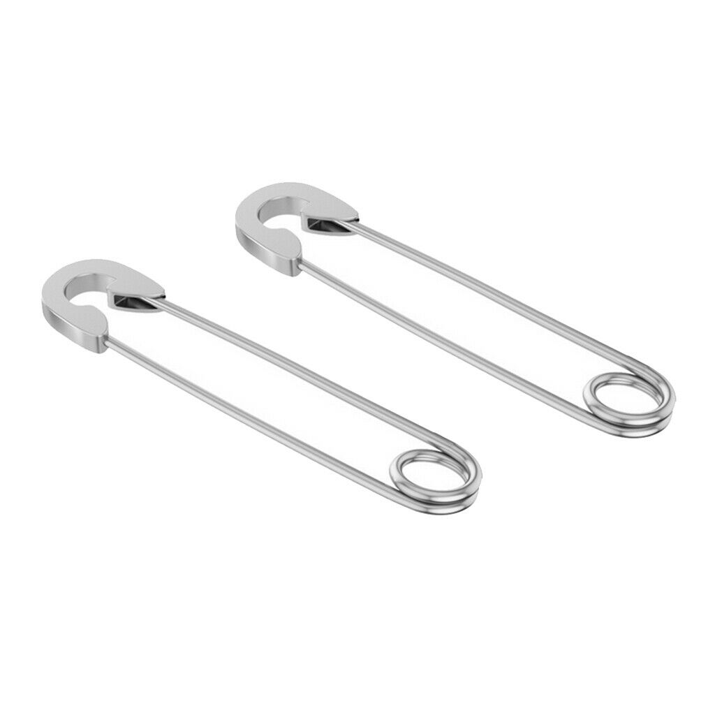 2 Pieces Retro Style Safety Pin Earrings Earrings Drop Ear Cuff 37.8mm