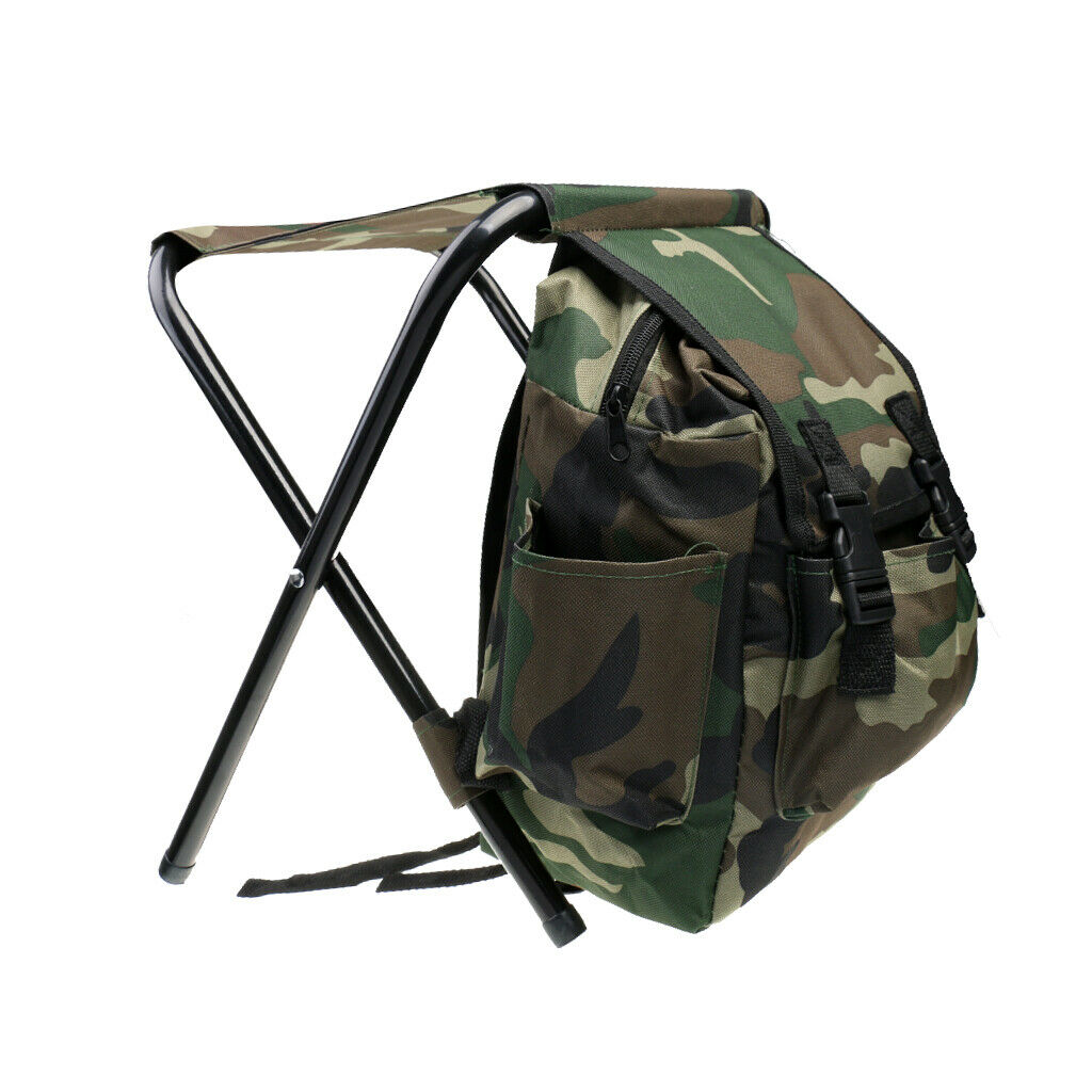 Fishing Stool with Backpack Rucksack Seat Chairs for Hunting Camping Picnic
