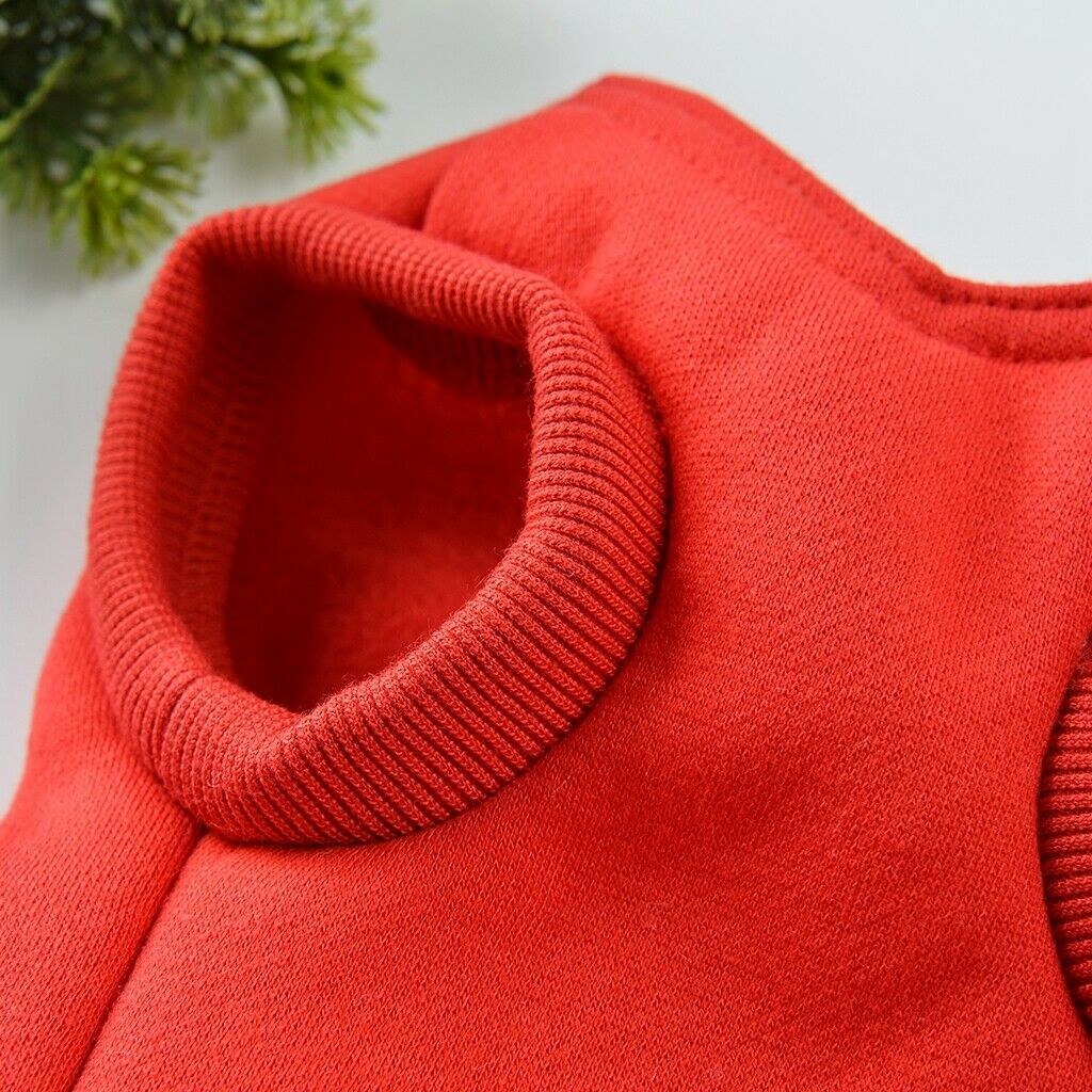 Snow Flake Pattern Puppy Warm Jacket Dogs Costume Teddy Dress Clothing Red S