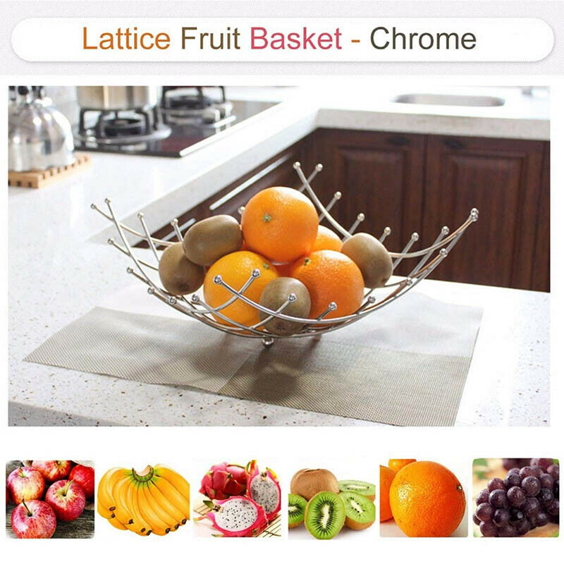 Metal Fruit Rack Bowl Holder Kitchen Dinning Table Deco Vegetable Storage Basket
