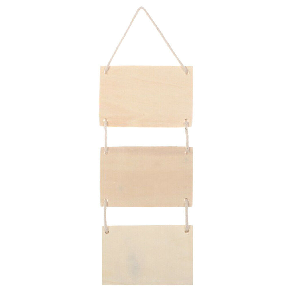 DIY Writing Painting Doodle Blank Plaque Wooden Sign Wall Hanging Art Crafts