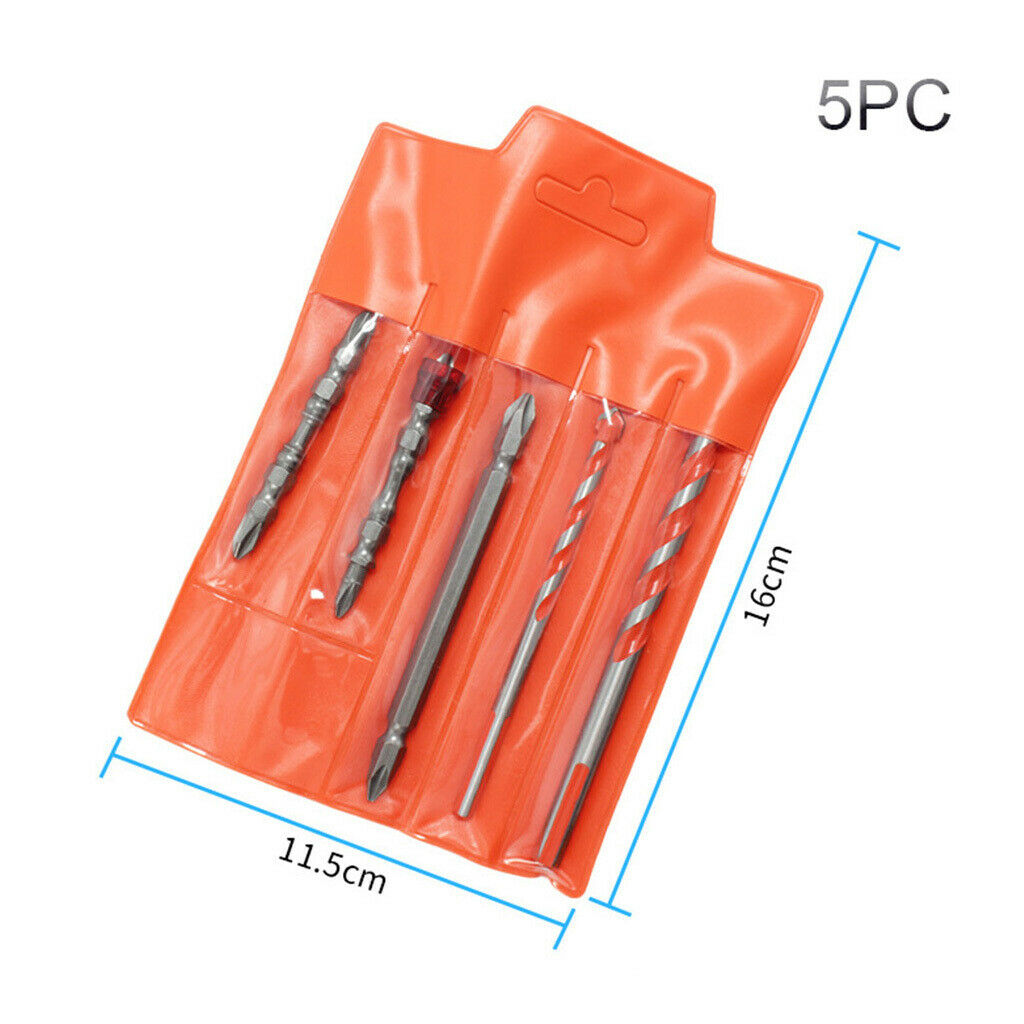 5x Multifunction Tile Glass Drill Bits Electric Screwdriver Batch Head