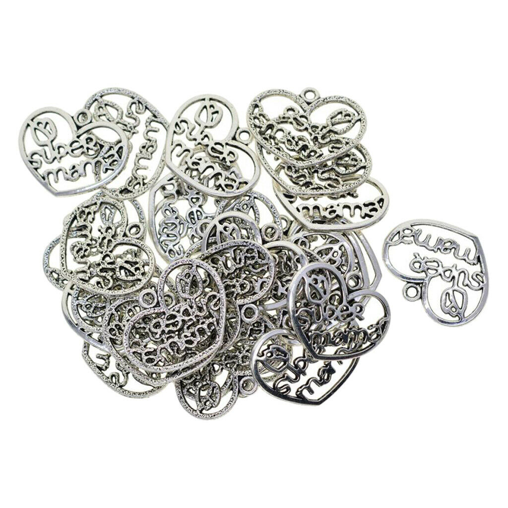 30 Pieces Love Hanging Pendants Heart Shape Hanging Decor PendantsMaking Pin