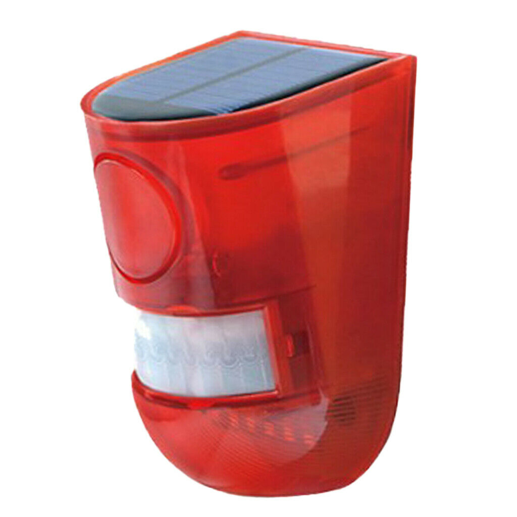 3pcs Solar Powered Sound Alarm Alert Light Flashing Light Alarm System
