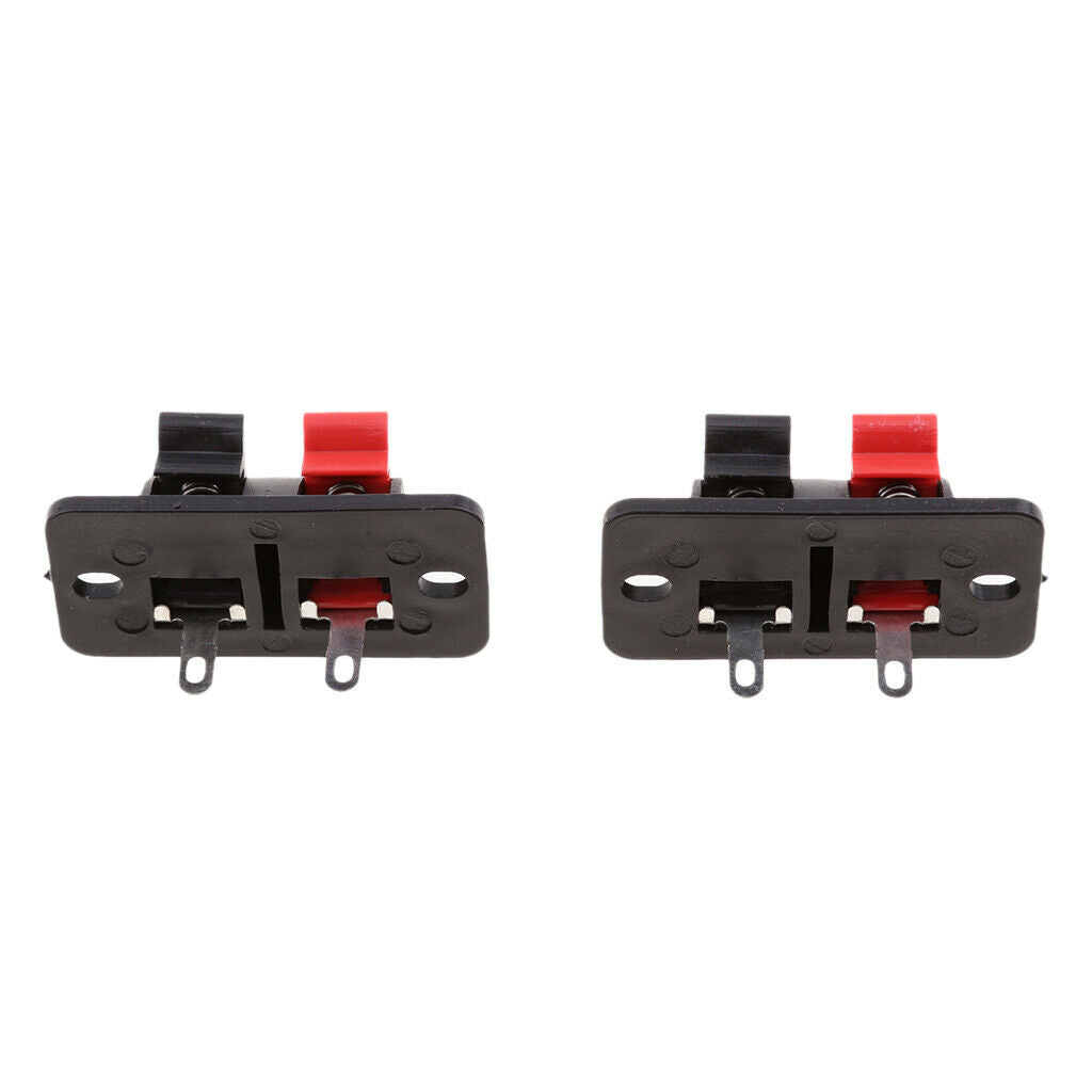 10pieces Push Release Connector Plate Stereo Speaker Terminal Black