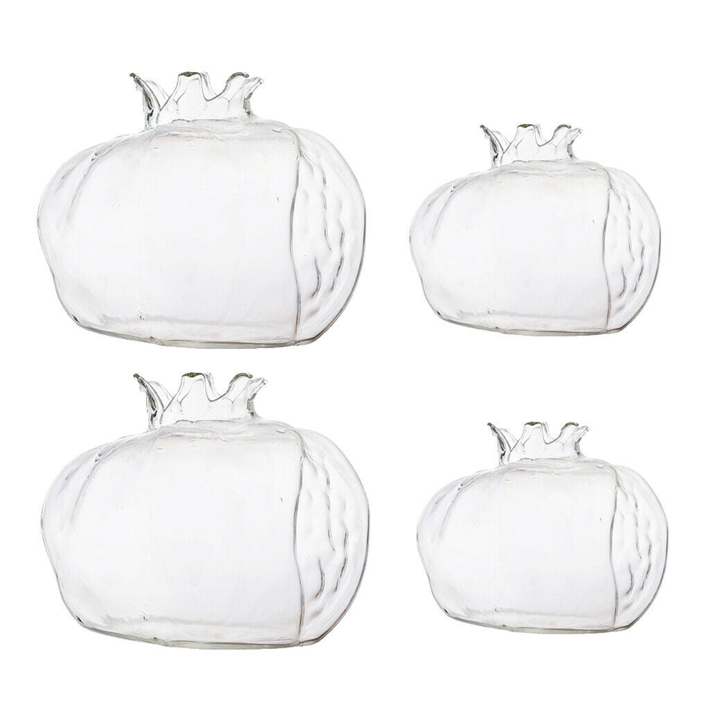 Set of 4 Flower Vase Tabletop Decorative Glass Bottles Wedding Indoor Decor