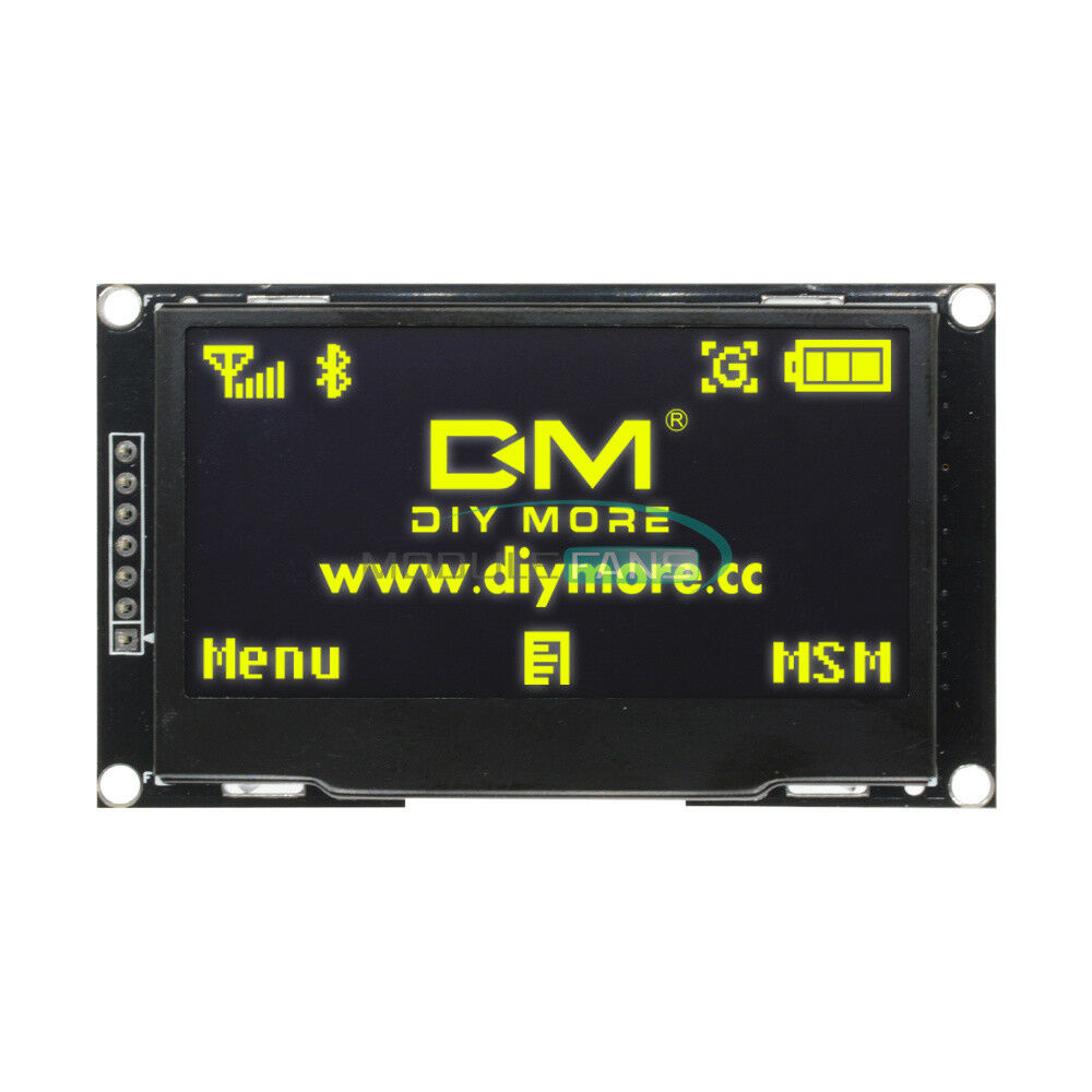 Yellow 2.42" inch 128X64 OLED Display Module SSD1309 SPI Serial FOR C51 STM32