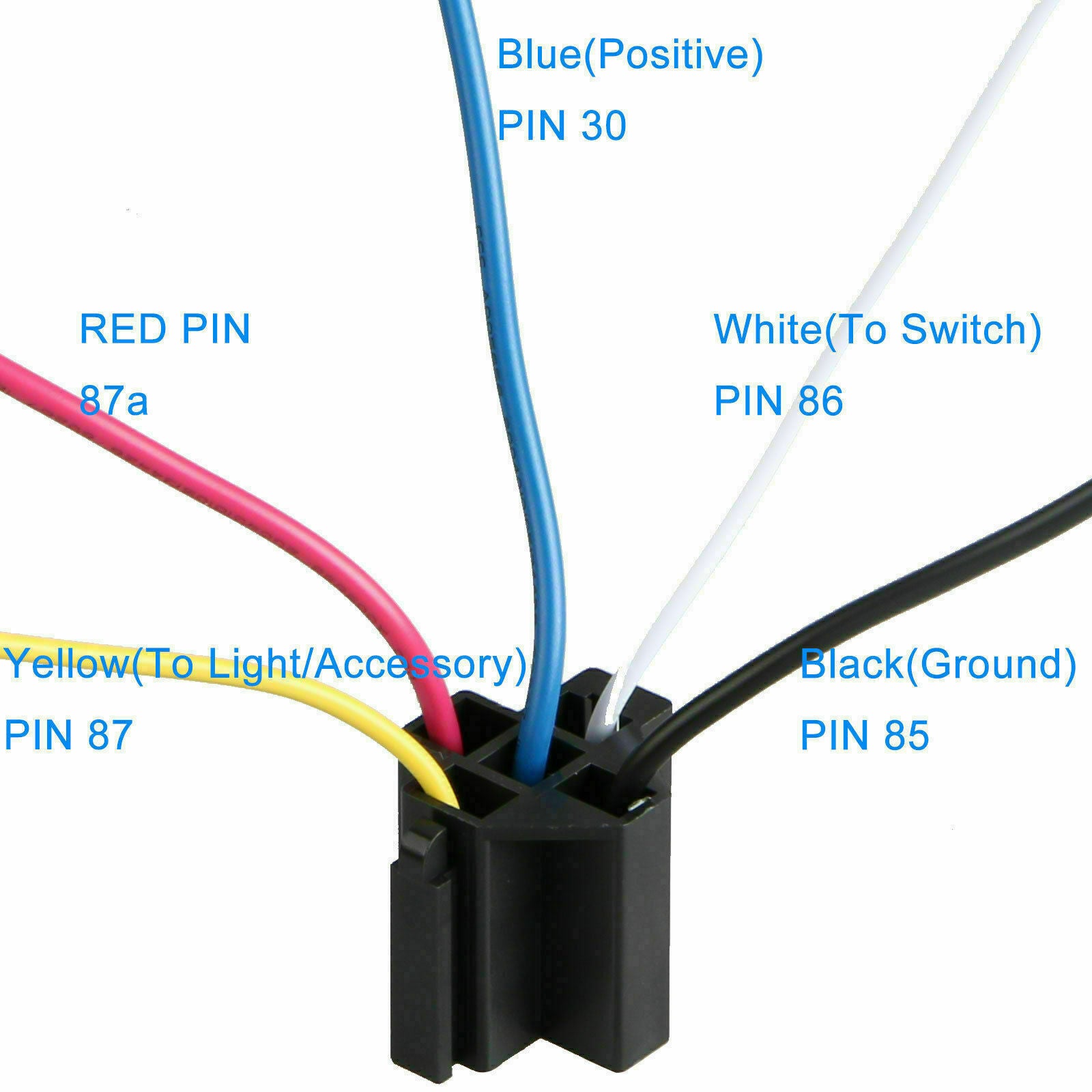 5x 40A 12V 5Pin DC Car Automotive SPDT Relay Switch Harness Socket Waterproof