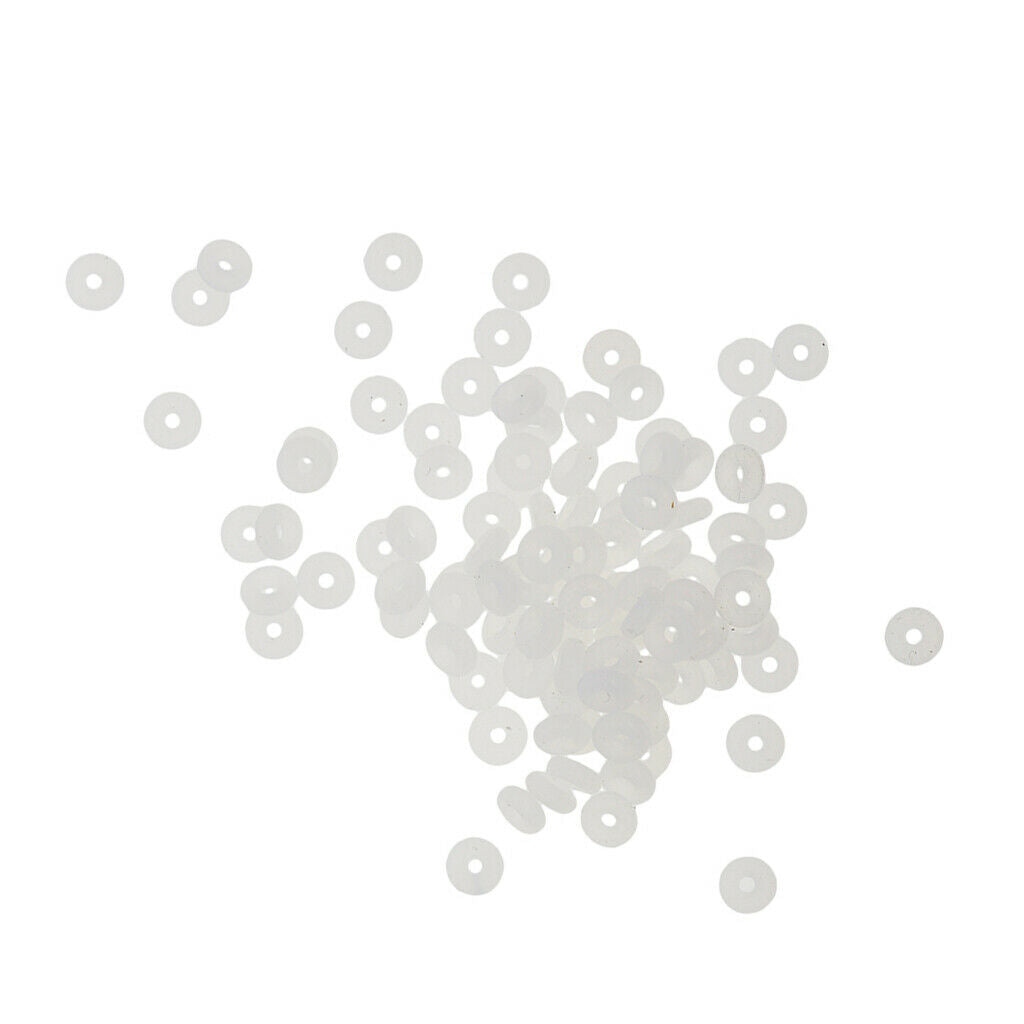 100 Pieces Silicone Rubber Stoppers for Chain Charm Bracelets Clear